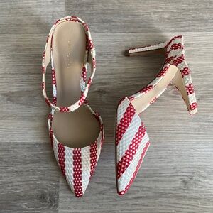 Ann Taylor Stripped Mule Heels
